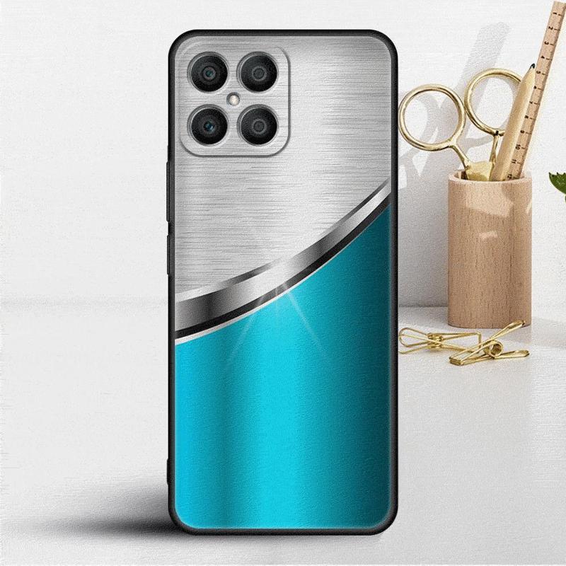 Dark Brushed Metal Texture Cool Print Case For Honor X8 X8a 90 X9a 8X 70 50 20 Magic5 Pro 9X P60 P50 Black Soft Phone Funda