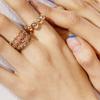Mezmic [Art Collection] 14K Gold Blue D3 Gray D2 Multi Diamond Ring