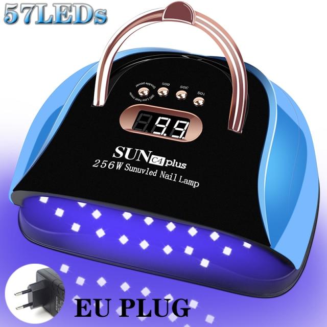 57LEDs UV LED Nail Lamp Acrylic Gel Dryer Lamp With Smart Sensor Low Heat Mode Purple Nail Art Salon Manicure Machine