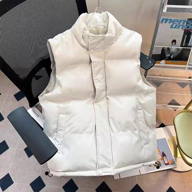 Hong Kong Trendy Brand Men's Cotton Stand Collar Sleeveless Vest: Autumn/Winter Warm Outerwear