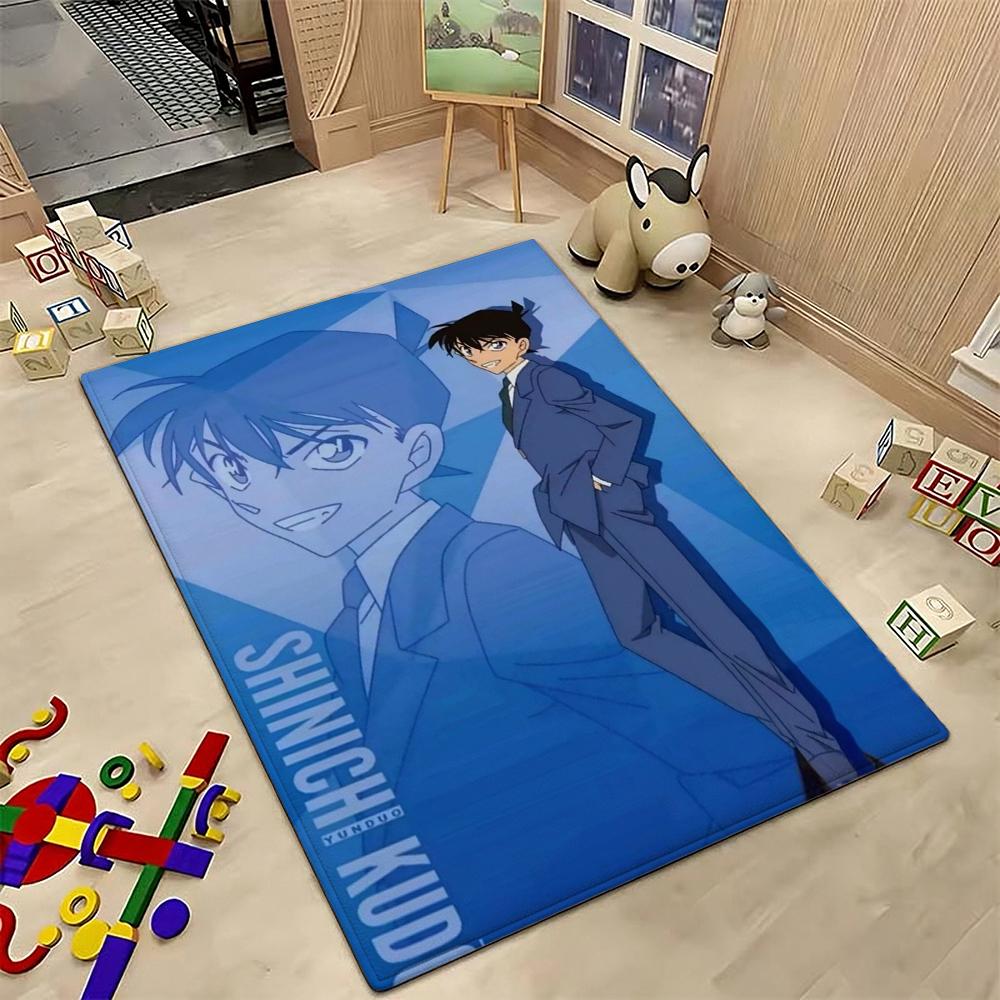 Detective Conan Anime Mystery Think Detective Conan Anime Mystery Theme Rug Soft Nonslip Carpet For Entryway Hallway Balcony Home Decor