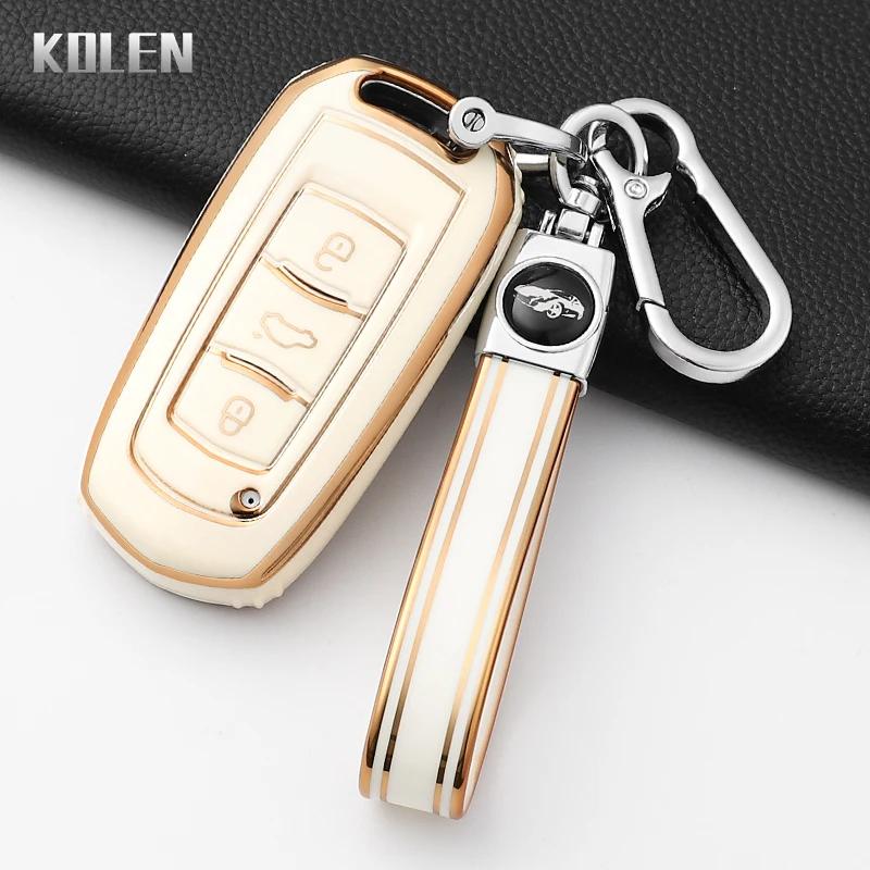 Fashion Tpu Car Key Case Cover For Geely Emgrand 7 Gx3 Atlas Gs Nl3 Gili Emgrand 7 Ex7 Gt Gc9 Protected Shell Fob Accessories
