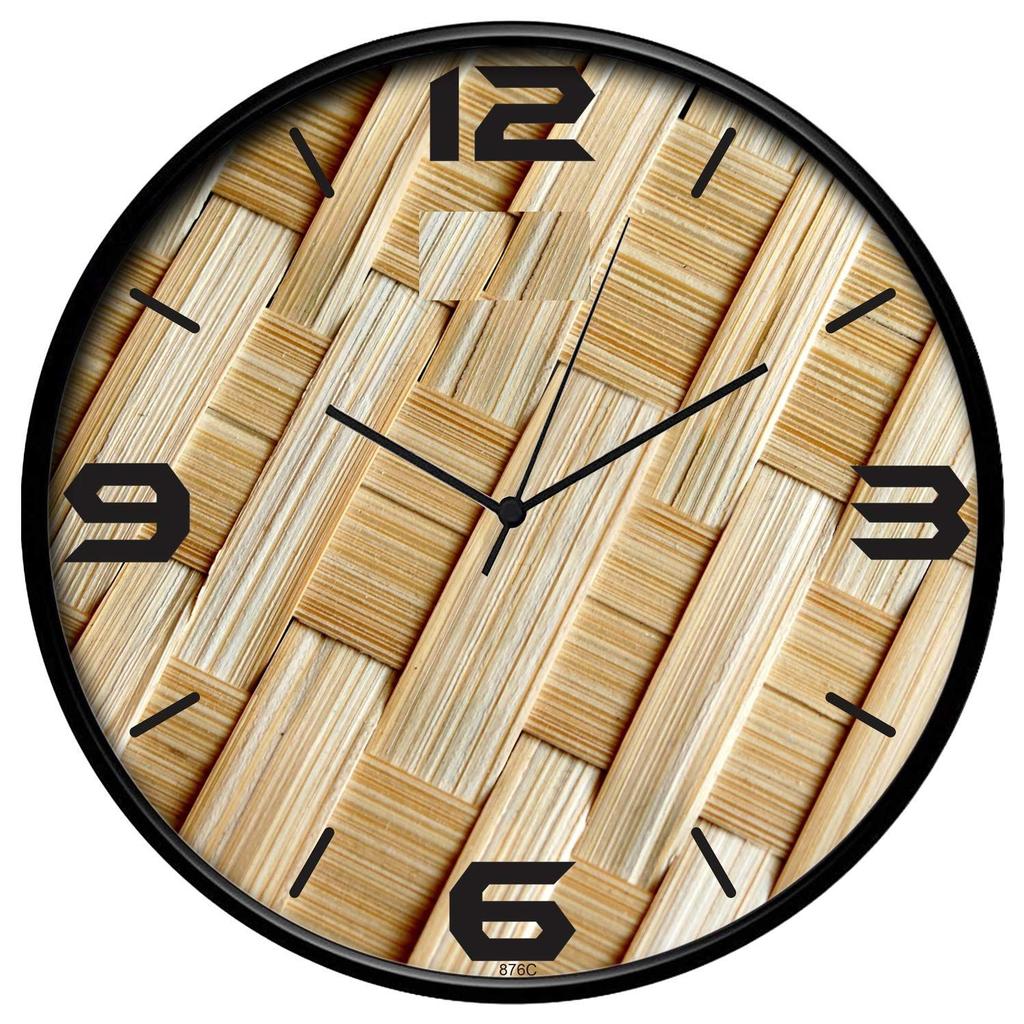 12-inch Designer Plastic Analogue Round WallClock for Home, Kitchen, Living Room, Bedroom, Office (30 cm x 30 cm x 6 cm)