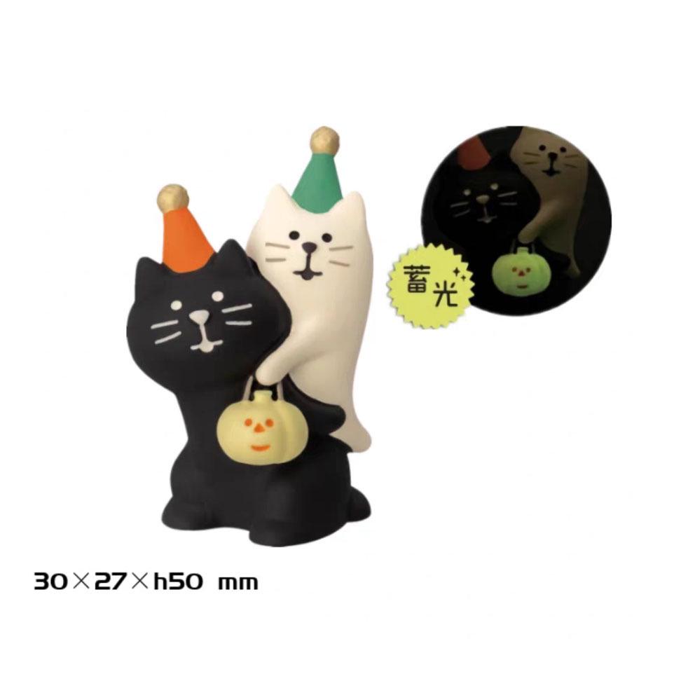 Halloween Pumpkin Cat Resin Ornament - Creative Handmade Blind Box Figure