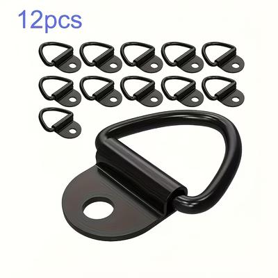 12Pcs D Rings Tie Down Anchors Ring Pull Hook Stainless Steel Lashing Ring Load Fit for Car Boat Cargo Trailer Vehicles RV Van