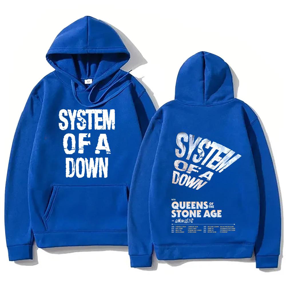 Rock Band System of A Down Hoodie System of A Down Tour 2026 Sweatshirt Alternative Metal Music Streetwear Unisex Gothic Top