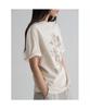 8SECONDS Grunge Oversized Dyed Graphic T-Shirt Beige