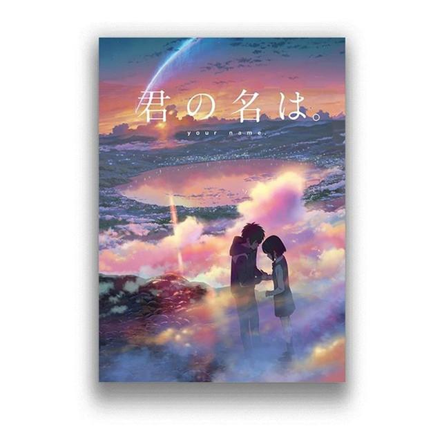 

Твоє ім я Японська манга Плакат фільму Аніме Фільм Картина на полотні Настінне мистецтво Проста анімація Плакат Домашній декор Картина 40X60cm Unframed
