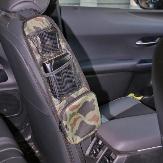 2Pcs Car Storage Bags Multi-Pocket Design Large Capacity Zipper Design Universal Automobile