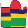 Flag of MauritiusPatterned Oven Mitts Oven Mitts and Potholders Set for Baking, Microwaving, and Grilling