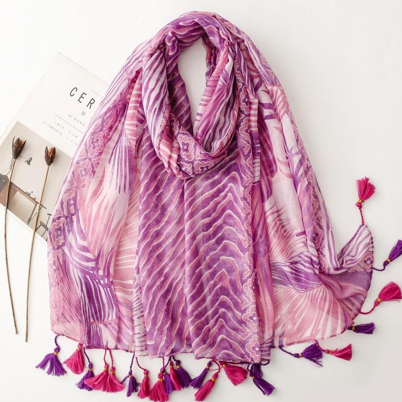 Fashion Designer Women Scarf Shawl Cotton Linen Feeling Tassel Pashmina Muslim Hijab Wrap Lady Viscose Scarves Foulard
