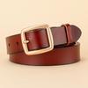 2024 Retro Korean Style Women's Genuine Cowhide Denim Belt