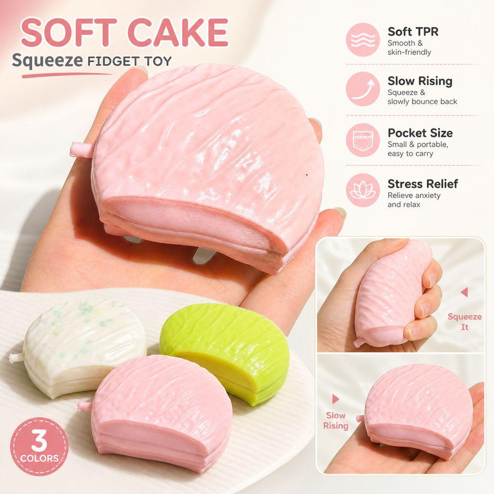 Slow Rebound Cake Squeeze Toy Soft Stress Squeeze Toy Gifts Fidget Squeeze Toy Home Use