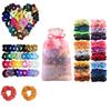 60pcs Premium Velvet Hair Scrunchy Hair Band Women Girls Hair Accessory Bag Gift