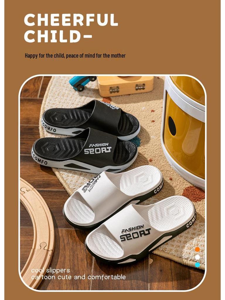 Trendy Non-Slip Summer Slippers for Kids: Boys' Indoor and Outdoor Cool Footwear