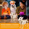 Dog Skeleton Ornament Realistic Plastic Spooky Animal Bone Figurine Durable Lightweight Dog Skeleton Prop For Halloween
