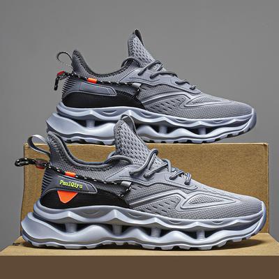 Summer Men's Shoes New Fly-woven Breathable Running Shoes Trendy Versatile Casual Shoes Ultra-light Cushioning Comfortable Sports Shoes