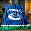 Hockey Team Vancouver-Canucks Blanket Flannel Throw for Sofa, Indoor, Camping, Living Room, Office, Chair, And Bed Soft Birthday Gift