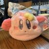 Bolsa con cordón de peluche de Kirby japonés - Linda bolsa de almacenamiento de dibujos animados rosa para niñas