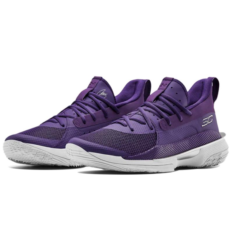 Under Armour Curry 7 Team Purple White Sneakers 3023838-501