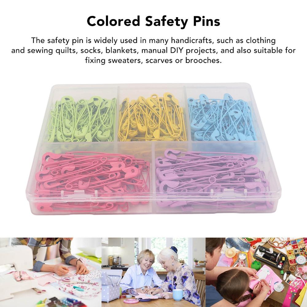 325Pcs Steel wire Candy Colored Safety Pins  Garment sewing temporary fixing