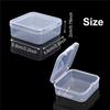 ABWR-32 Pack Clear Plastic Beads Storage Containers Box With Hinged Lid For Small Items, Diamond, Beads (2.2X2.2X0.79In)