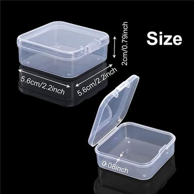 ABWR-32 Caixa Organizadora de Contas de Plástico Transparente com Tampa Articulada para Itens Pequenos, Diamantes, Contas (2,2X2,2X0,79Pol)