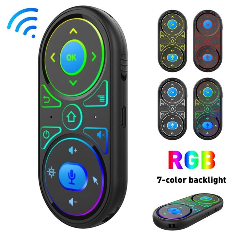 Intelligent Backlight 2.4G Gyro Air Mouse IR Learning Voice Search for Smart TV Projector Computer TV Box