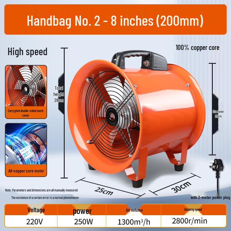 220V Industrial/Household Portable Axial Exhaust Fan Ventilator Blower
