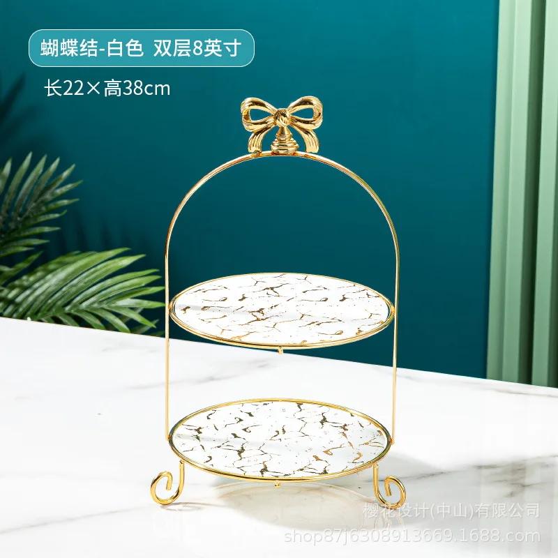 Suport de tort din sticlă marmorată multistrat Farfurie de desert Vas pentru dim sum Formă de tort Farfurie pentru gustări Tavă Farfurii pentru sushi Vas pentru fructe Suport de prezentare