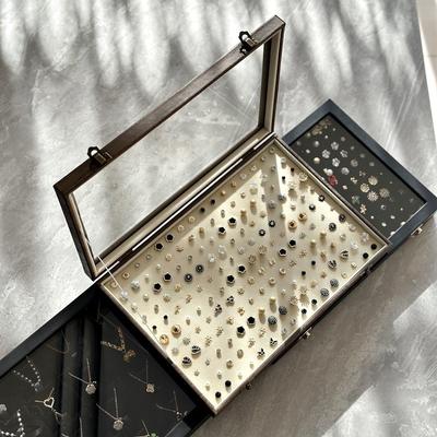 Stud Earrings Display Box, Jewelry Box, Large-capacity Display Rack, New Wide Ring, Earphone, 100-position Box Hole Storage.