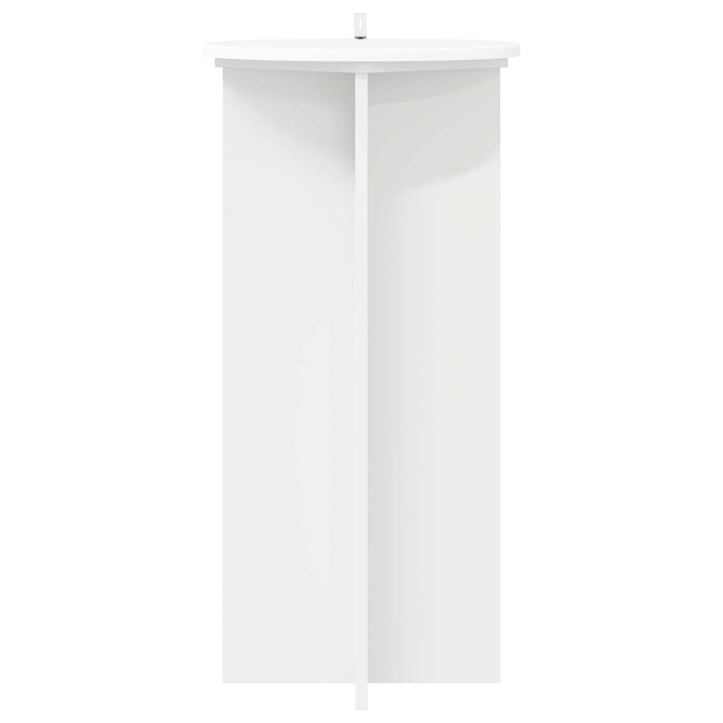 Plant Stand 2 Pcs White Ø40 X 80 Cm Engineered Wood