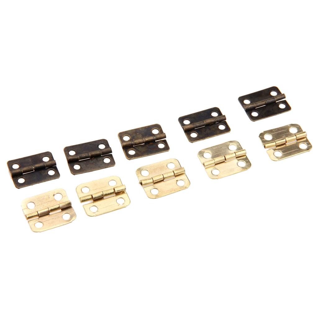 50Pcs 16x13mm Antique Bronze/Gold Cabinet Hinges Furniture Accessories Jewelry Boxes Small Hinge Furniture Fittings For Cabinets