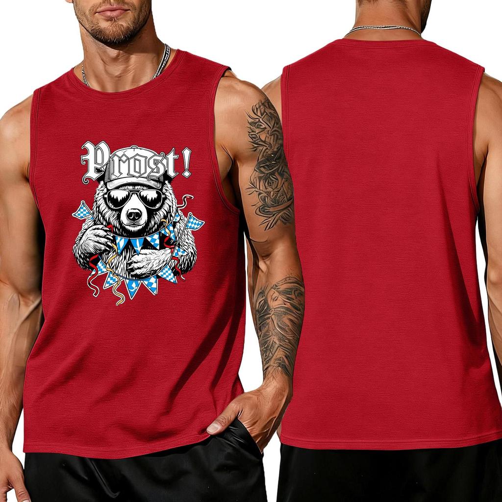 Ärmelloses Tanktop für Herren, lässiges Sommerhemd, lockere Passform, leicht, atmungsaktiv, Muskel-T-Shirt für Outdoor-Sport und Alltag