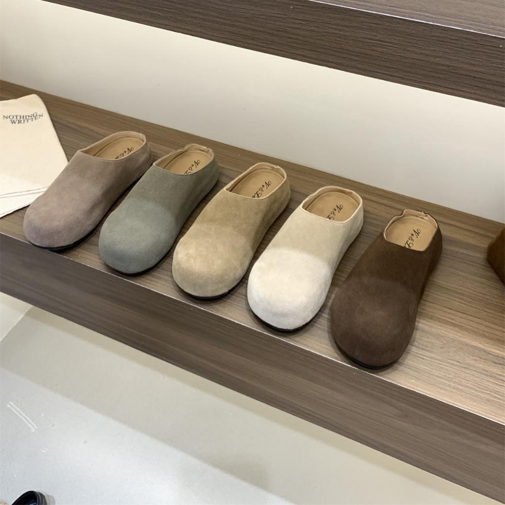 Inner Heightening Birkenstock Shoes Bag Head Half Slippers Women's Shoes 2025 Autumn Outer Wear Platform Birkenstock Shoes Single Shoes