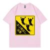 Cat Caution Square Funny Animal Crossing Sign Graphic T Shirts Fashion Oneck Oversized Tshirt Unisex Casual Cotton Tshirts