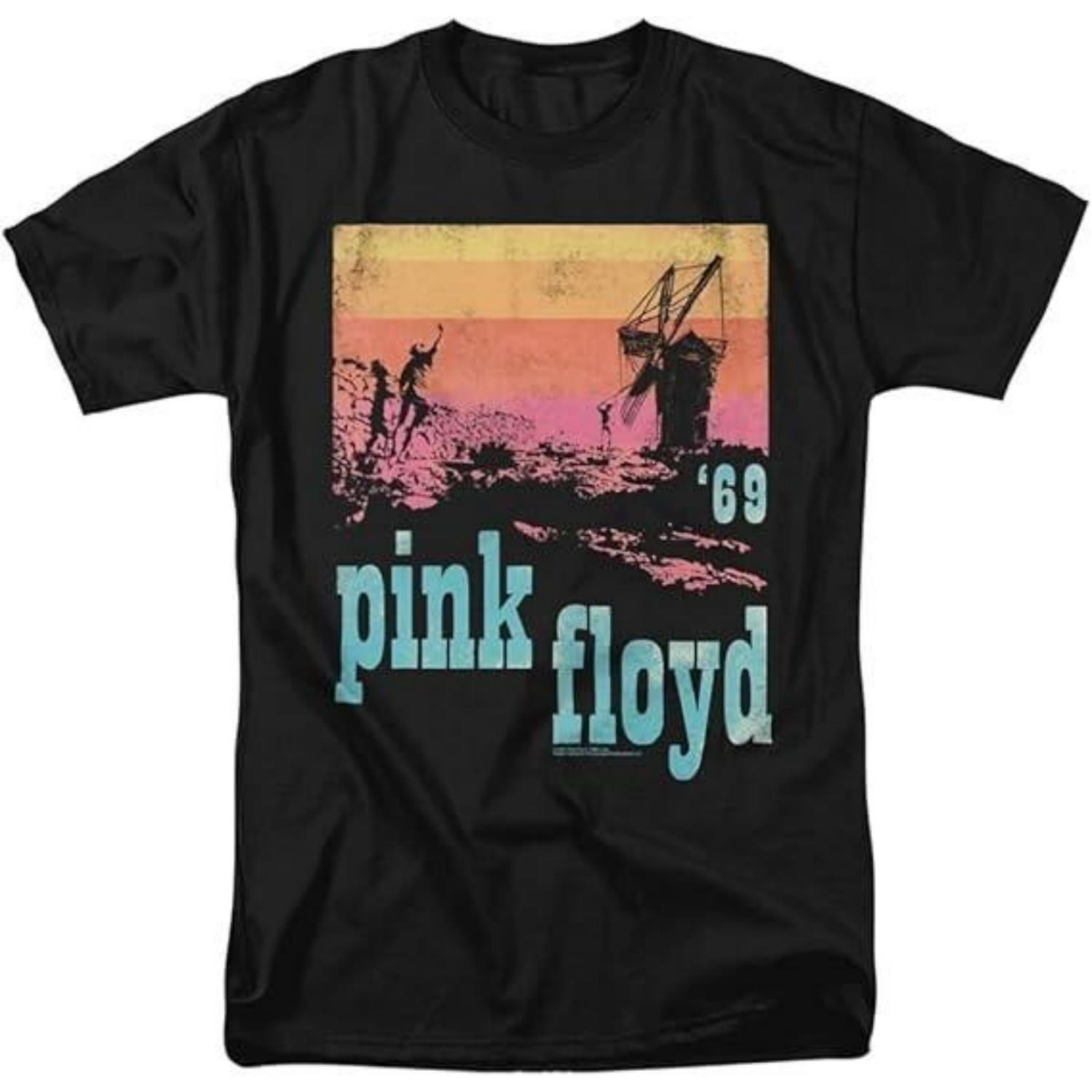 

Футболка унисекс для взрослых Pink Floyd More , хлопковая футболка с коротким рукавом, размеры S-5XL S чёрный