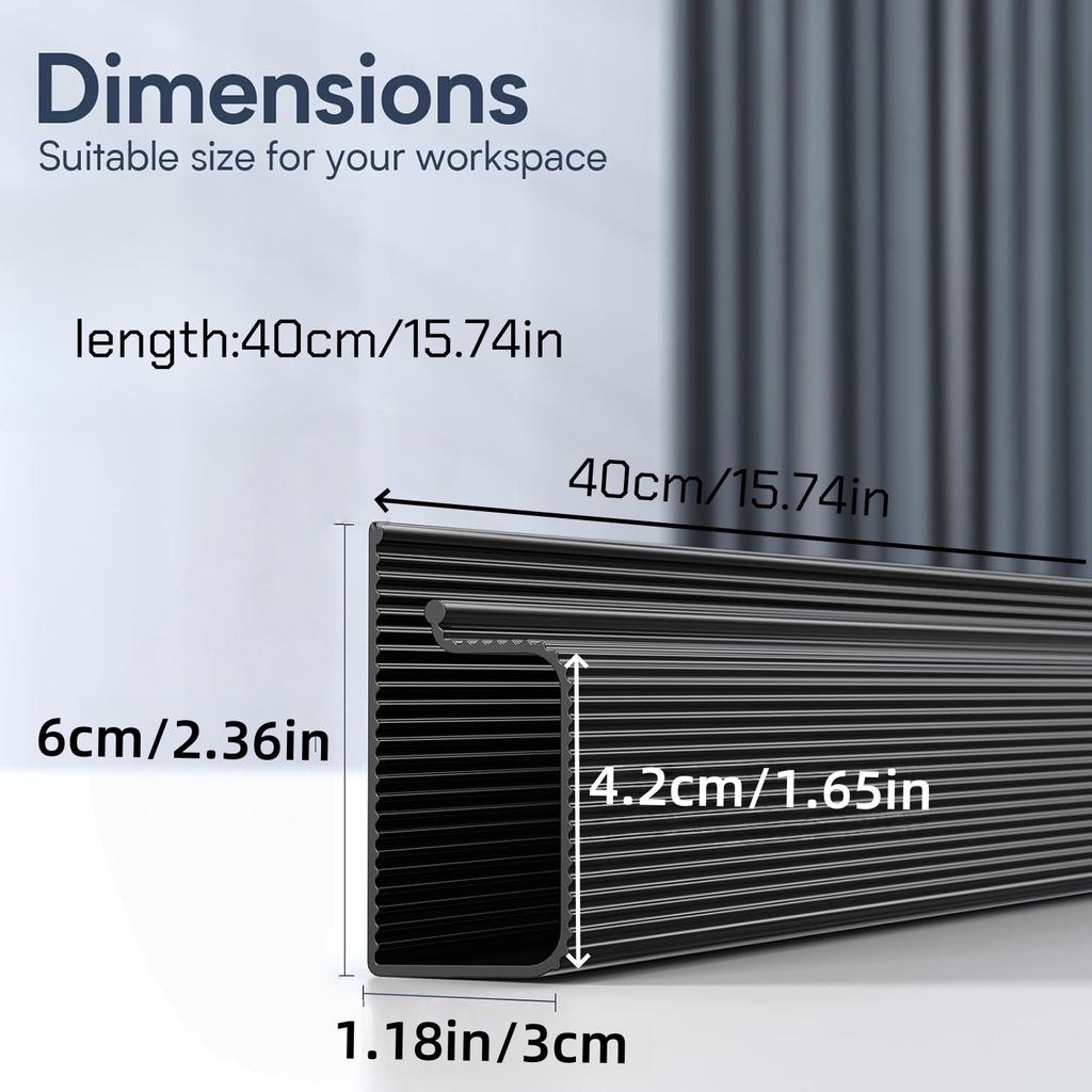 1pc Channel Desk Cable Organizer Cable Management Accessories Cable Protecter No Drilling Under Desk Management Tray
