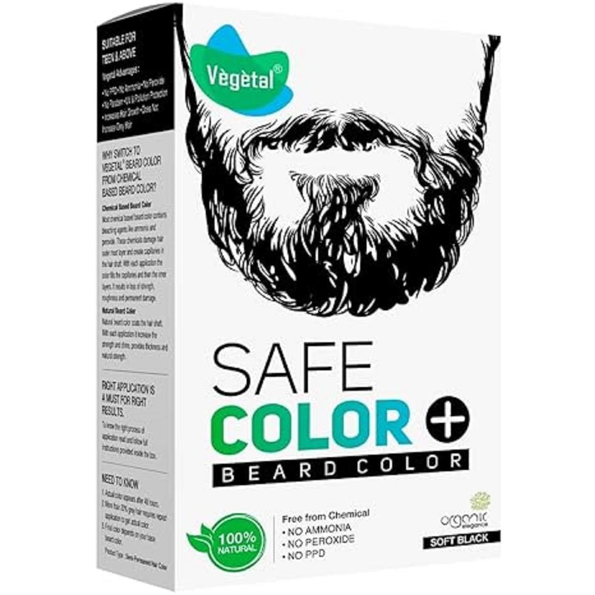@Vegetal Safe Color Beard Color Soft Black 25gm UK84 50%OFF