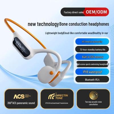X10 Professional Waterproof Bone Conduction Swimming Headphones, 32GB Memory, Wireless, Non-In-Ear Sports Headset
