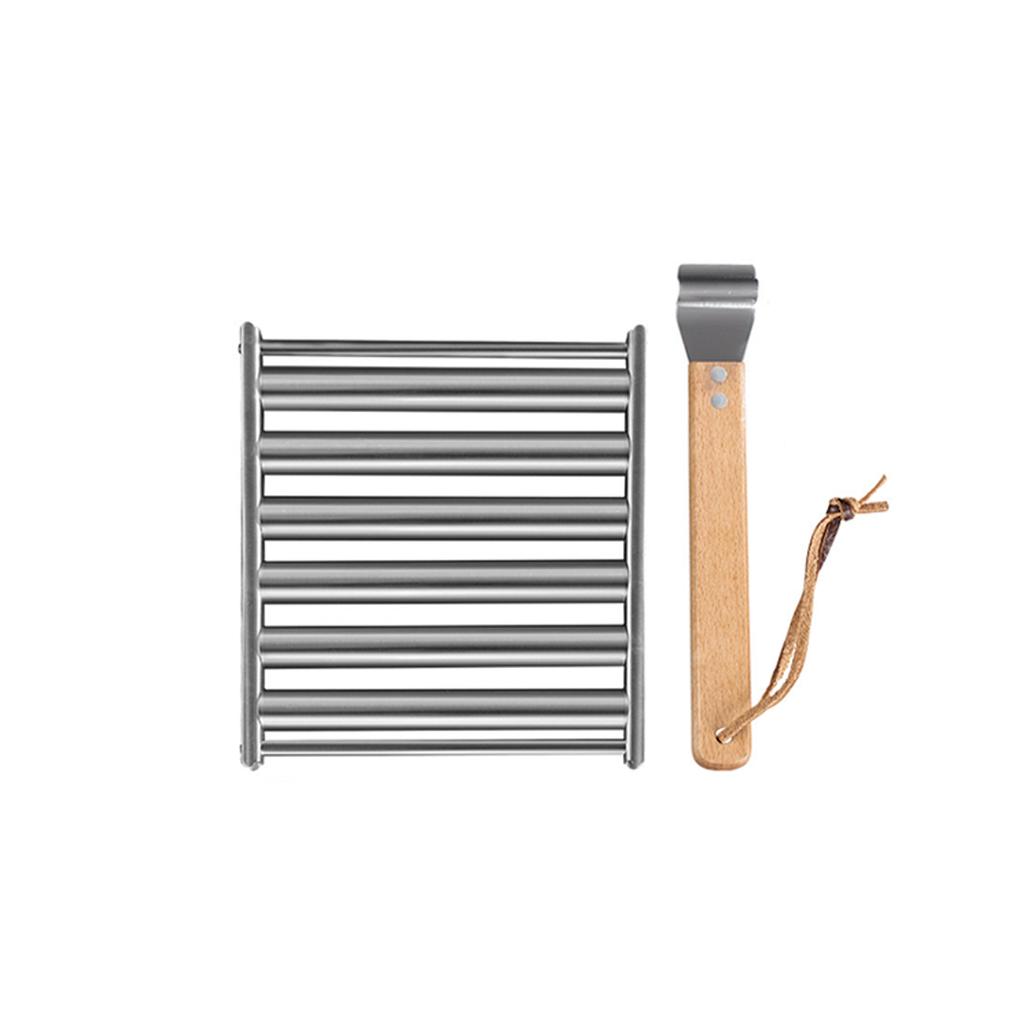 Leeseph Stainless Steel Hotdog Grill Roller, Sausage Roller Rack Barbecue Tools, Gathering Party Barbecue Camping Accessories