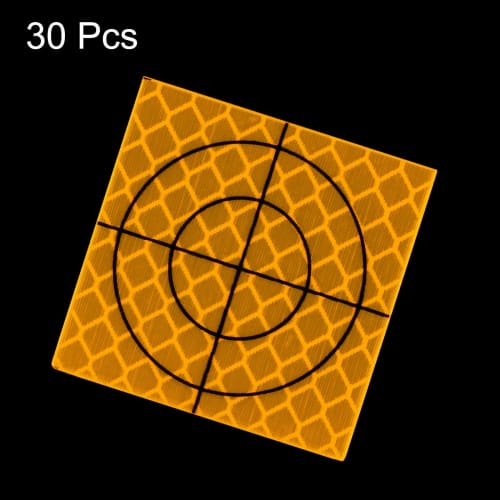 uxcell Survey Reflectors, 40mm Self-Adhesive Reflective Tape for Survey Marking, Orange, 30 Pieces