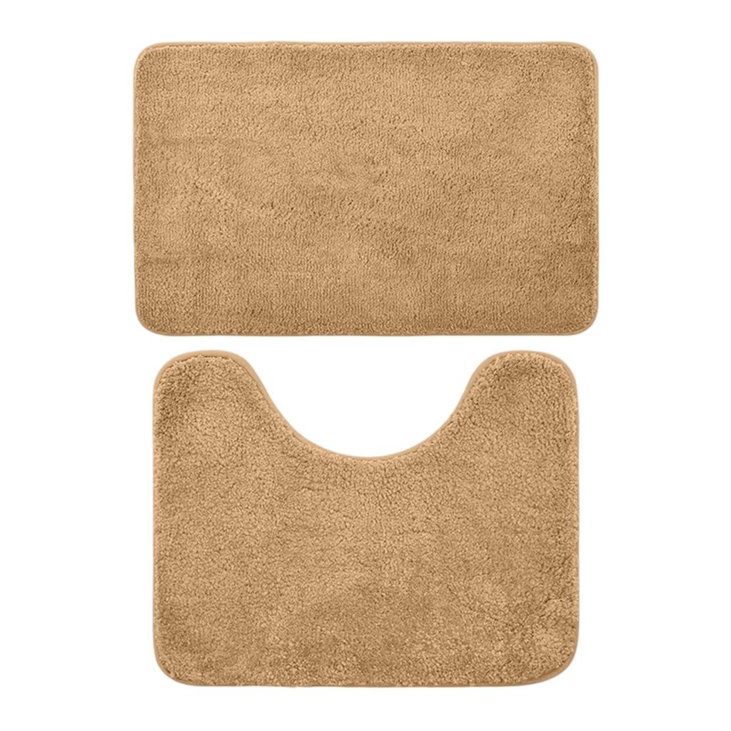 Toilet Rugs U Shaped Washable Bath Rugs For Bathroom Non Extra Soft And Absorbent Microfiber Bath Mat Plush Comfortable Contours Bath Rugs For Toile