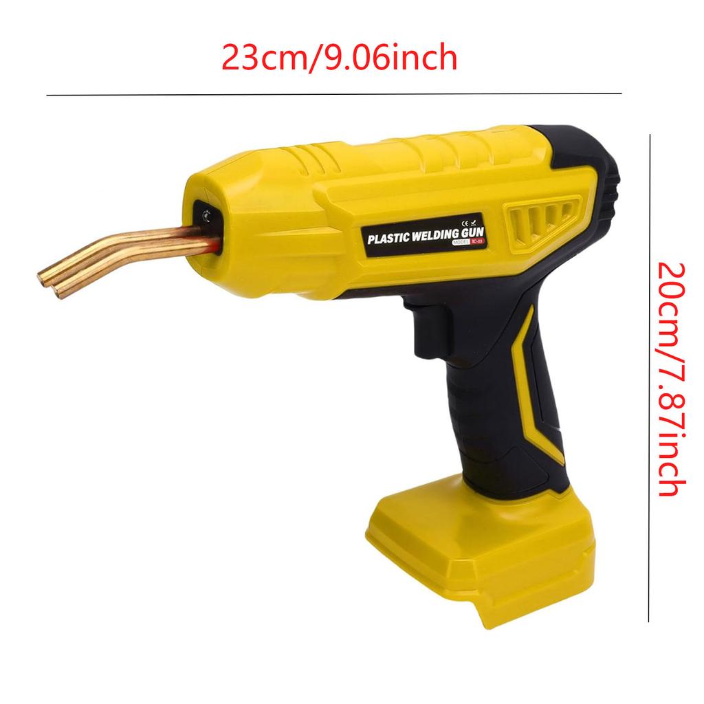 Basic Kit of Cordless Plastic Welding Torch, 400pcs Staples, 3s Fast Heating, DeWalt Compatible (optional Charging Base)