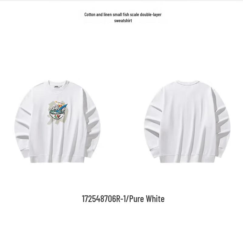 ANTA Couple s Loose Fit Pullover Sweatshirt L