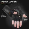 Halbfinger-Motorradhandschuhe aus Leder, fingerlose Herren-Motorradhandschuhe zum Radfahren, Klettern, Wandern, Jagen, MTB-Reiten