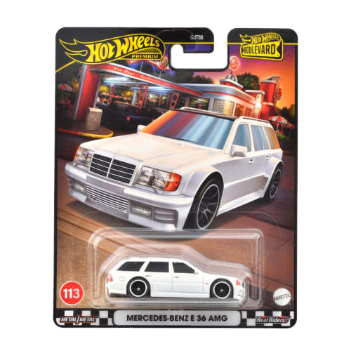 Hot Wheels Boulevard Mercedes-Benz E36 AMG Vehicle Toy, White, HRT78, Ages 3 and Up