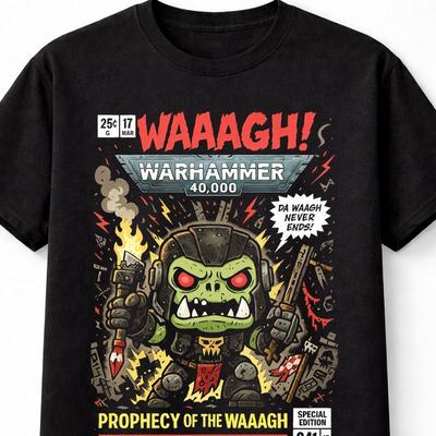 Waaagh Prophecy of the Waaagh Graphic Warhammer 40K Unisex TShirt