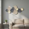 Metal Wall Art, Modern Hanging Wall Decor with Multi-Disc Design for Living Room Bedroom Dining Room