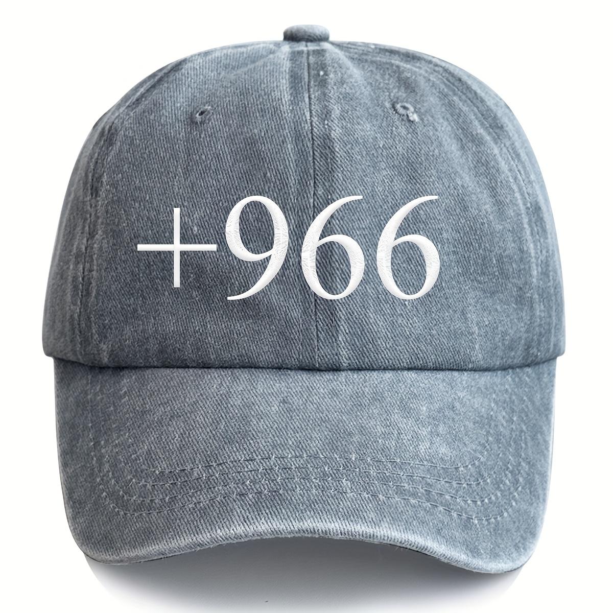

Neutral Embroidered 966 Soft Top Casual Baseball Cap Breathable Versatile Simple Design Duckbill Hat for Summer Wear One Size